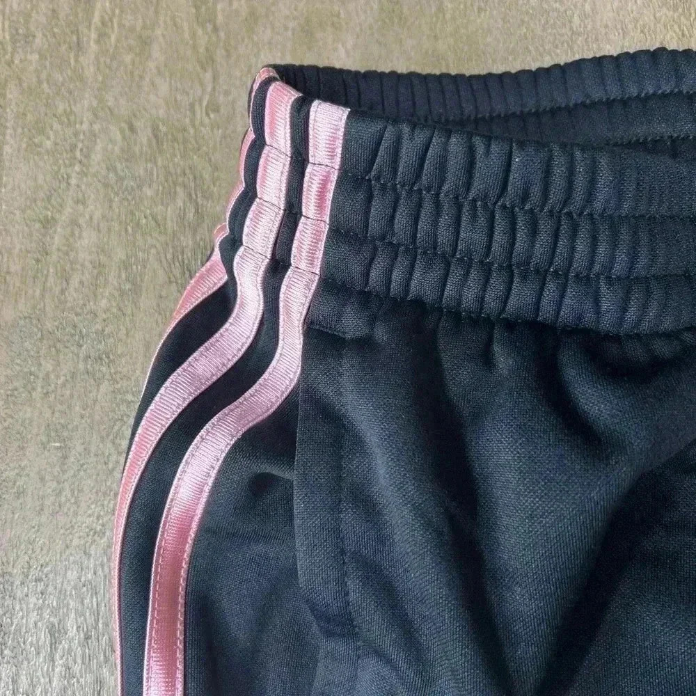 Adidas joggers, black with pink stripes, Large, NWT - Picture 4 of 7